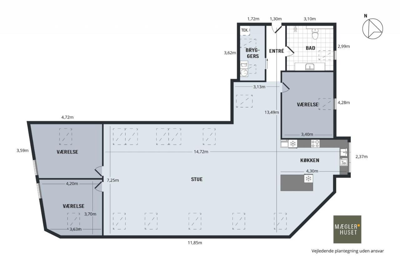 Aday - Penthouse 3 Bedroom - Heart Of 奥尔堡 外观 照片